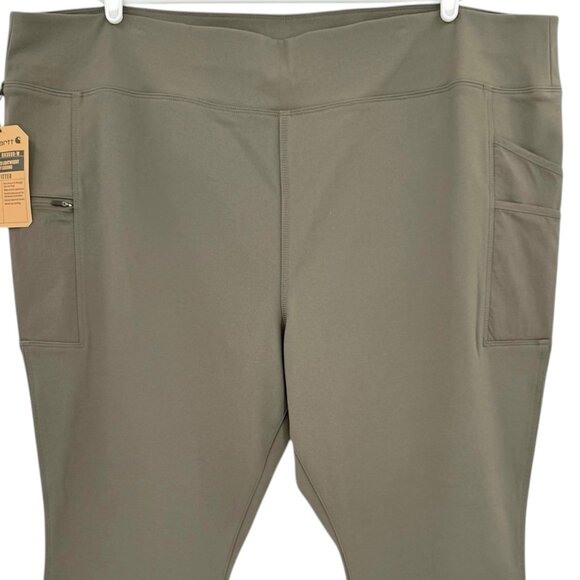 Carhartt Women Force Fitted Lightweight Olive Utility Legging 3X 24W-26W Reg NWT - Picture 3 of 11